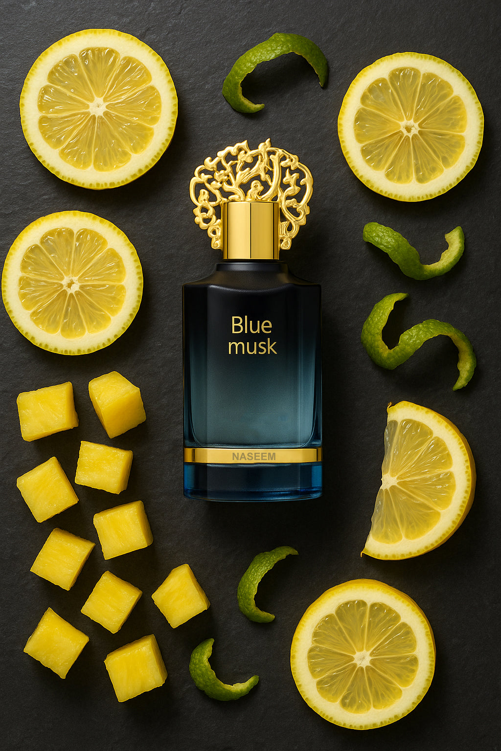 Naseem - Blue Musk Aqua Perfume 55ml For Men - Alcohol Free