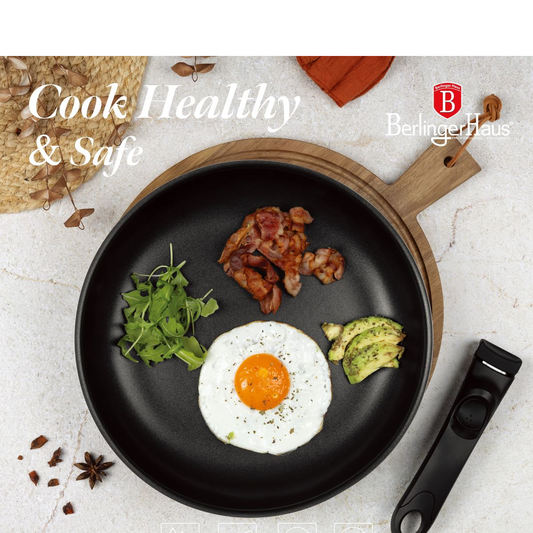 Berlinger Haus 12-Piece Titan Pro Non Stick Coating Oven Safe Cookware Set - Anthracite Collection