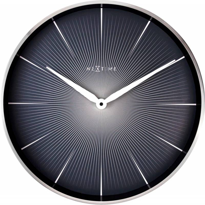 NeXtime 40cm 2 Seconds Metal Round Wall Clock - Black