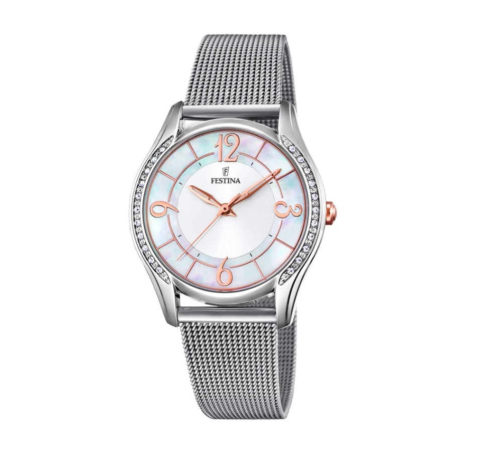 Festina Made Moiselle Analogue Ladies Wrist Watch - Silver F20420-1