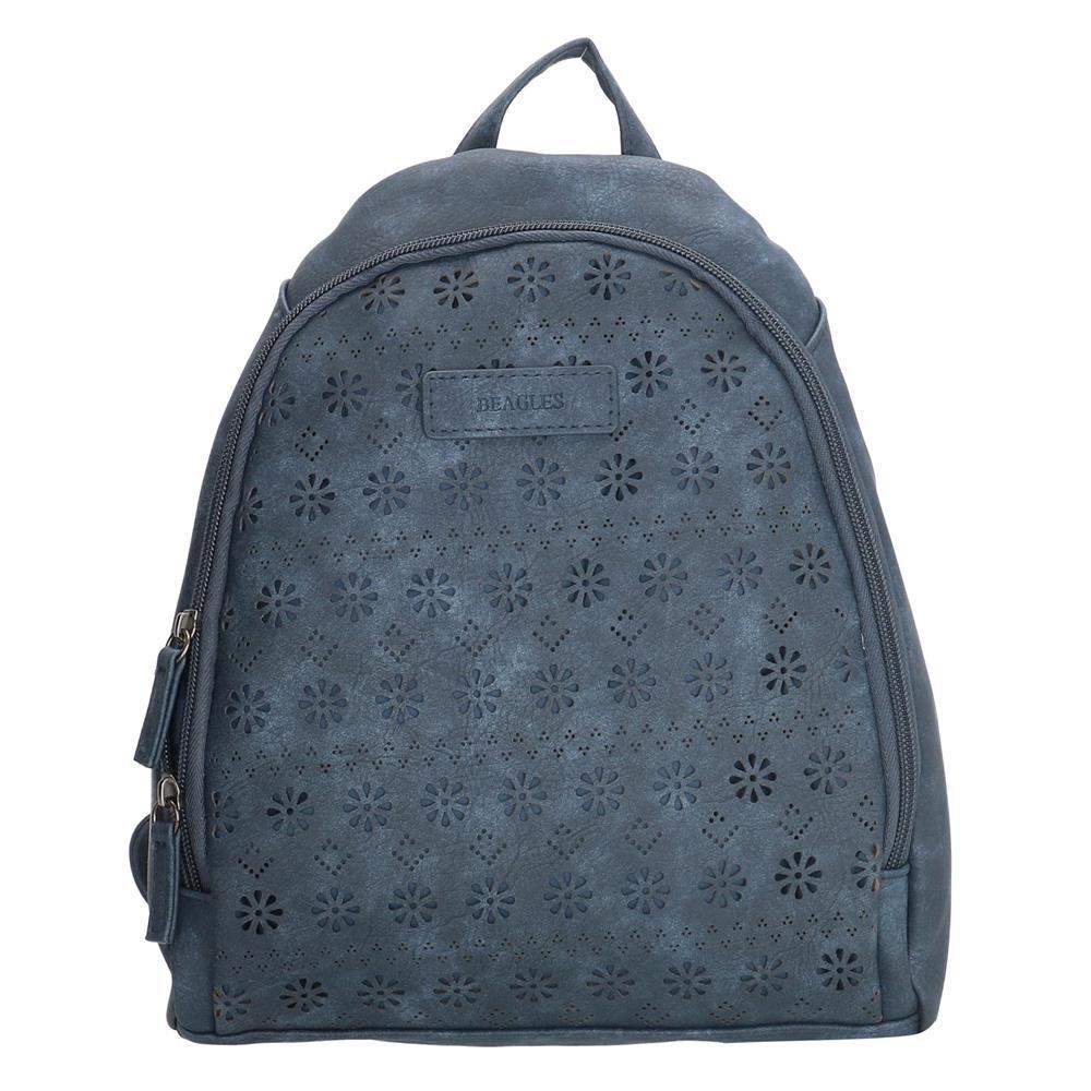 Beagles Carmella Ladies PU Leather Backpack - Navy