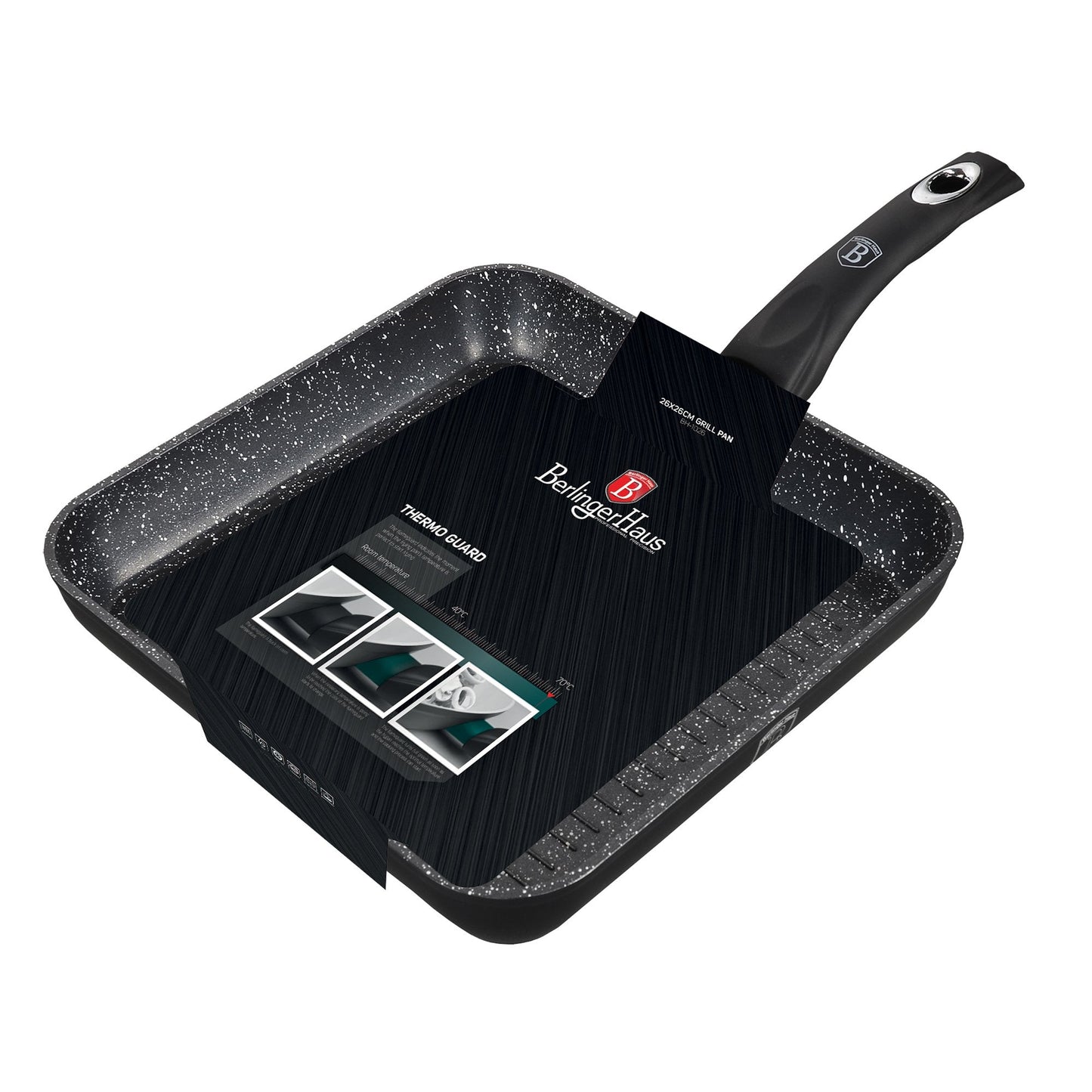 Berlinger Haus 26cm Marble Coating Change Flameguard Grill Pan