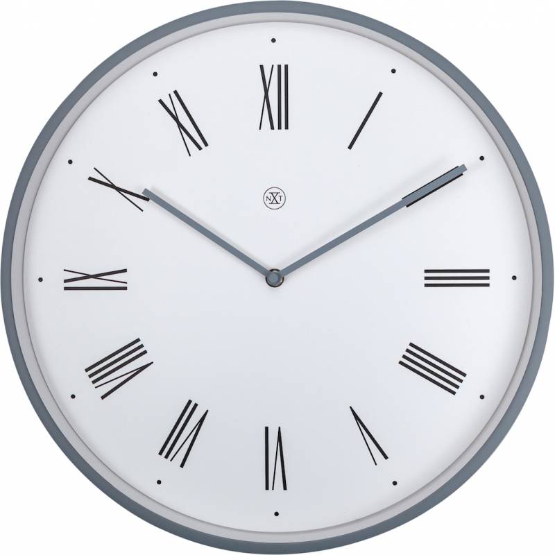 NeXtime 40cm Duke Plastic Round Wall Clock - White 7329WI
