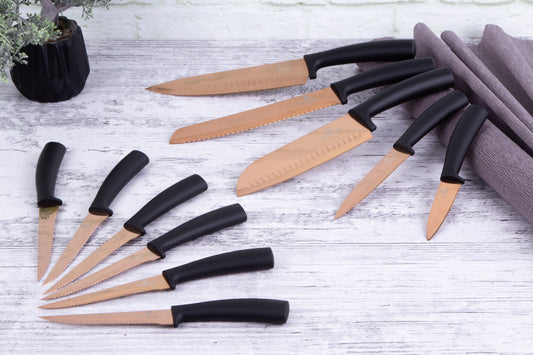 Berlinger Haus 11-Piece Knife Set – Rose Gold Metallic Line