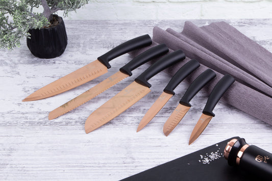 Berlinger Haus 6-Piece Knife Set – Rose Gold Metallic