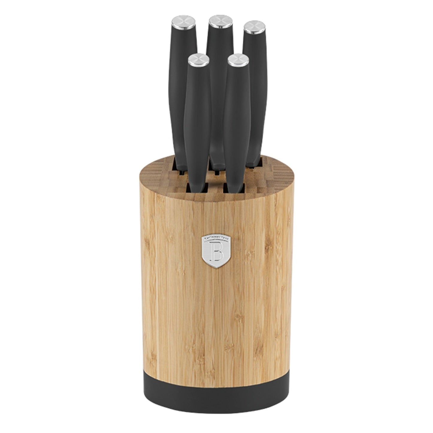 Berlinger Haus 6-Piece Knife Set with Bamboo Stand – Anthracite