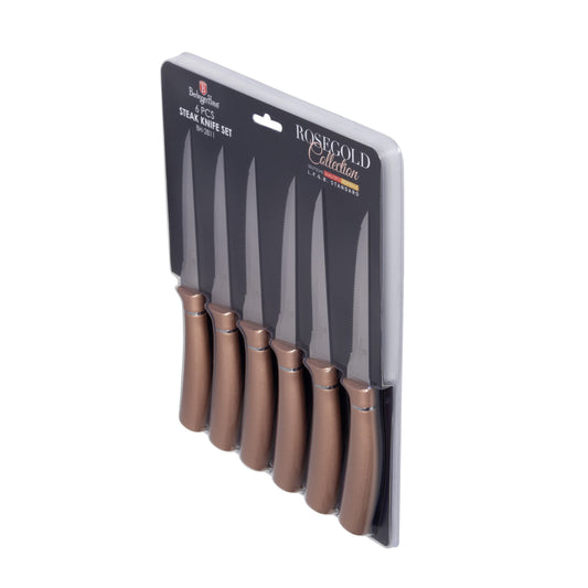 Berlinger Haus 6-Piece Steak Knife Set – Rose Gold