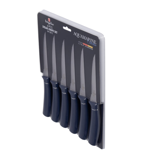 Berlinger Haus 6-Piece Steak Knife Set – Aquamarine