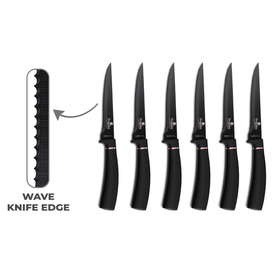 Berlinger Haus 6-Piece Steak Knife Set – Black Rose
