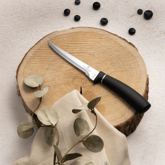 Berlinger Haus 6-Piece Steak Knife Set – Black Silver