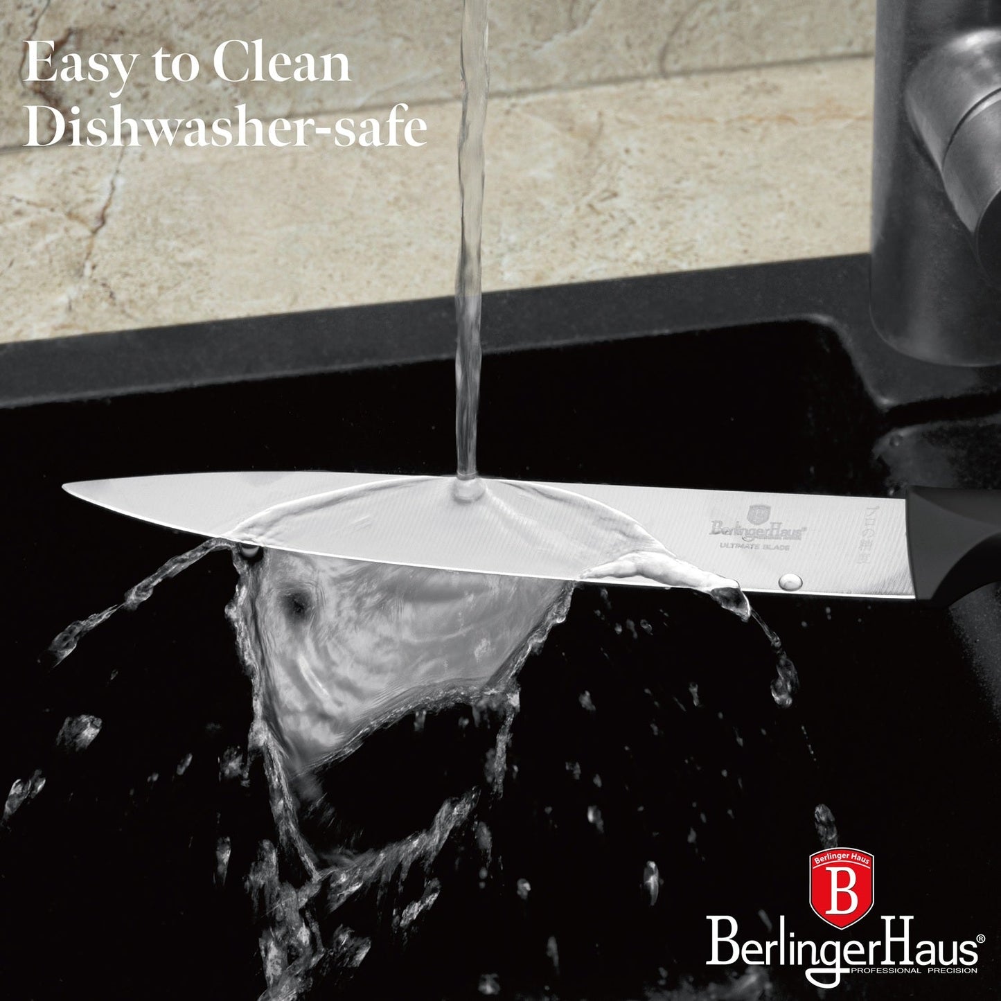 Berlinger Haus 20cm Slicer Knife , Black Silver