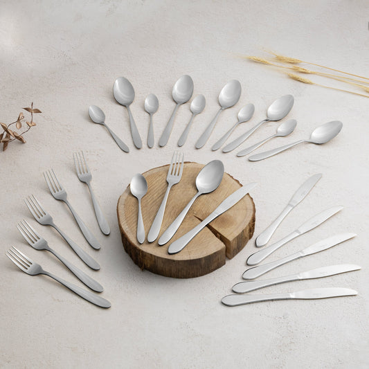Berlinger Haus 24-Piece Stainless Steel Cutlery Set – Mirror Finish