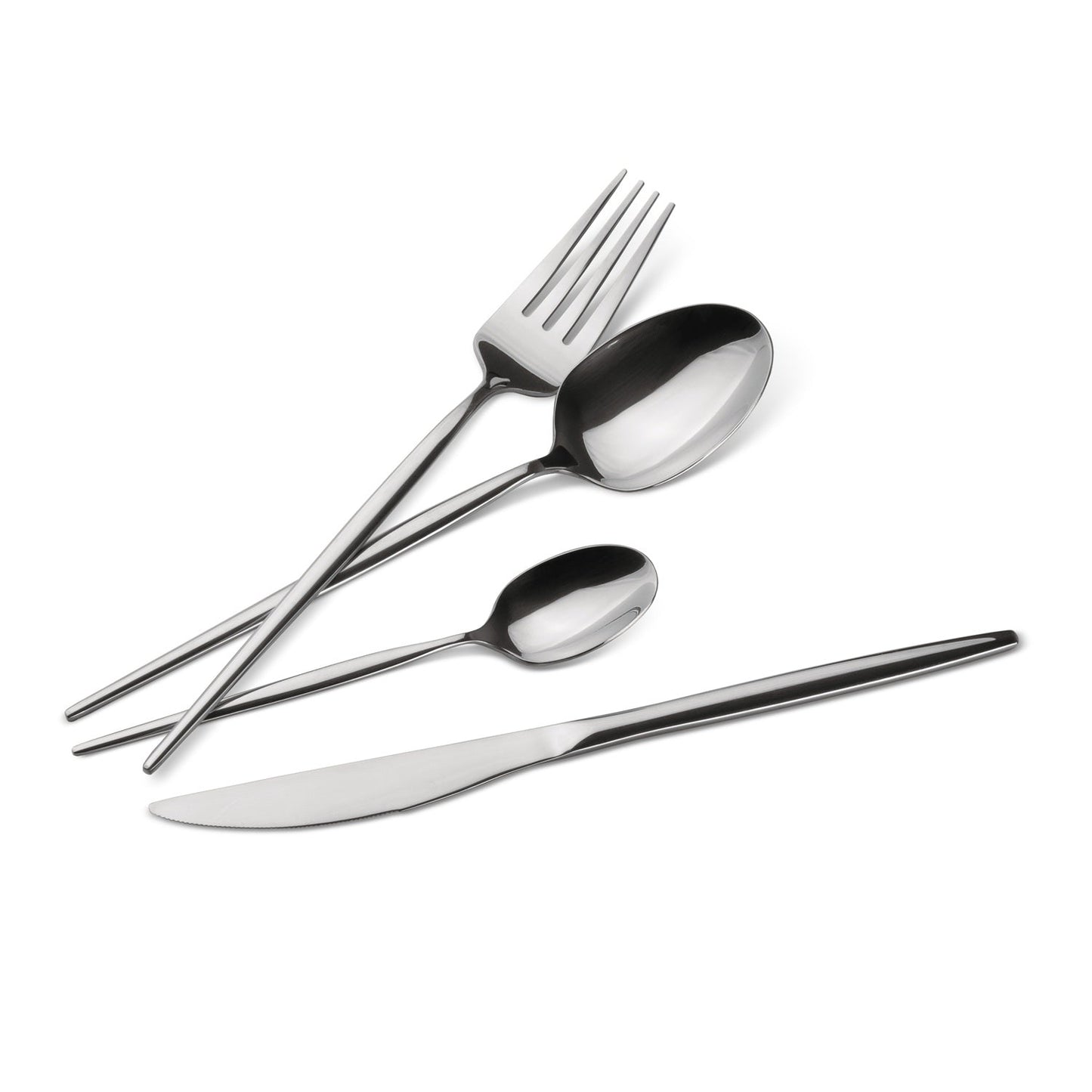 Berlinger Haus 24-Piece Stainless Steel Cutlery Set – Silver Mirror Polish