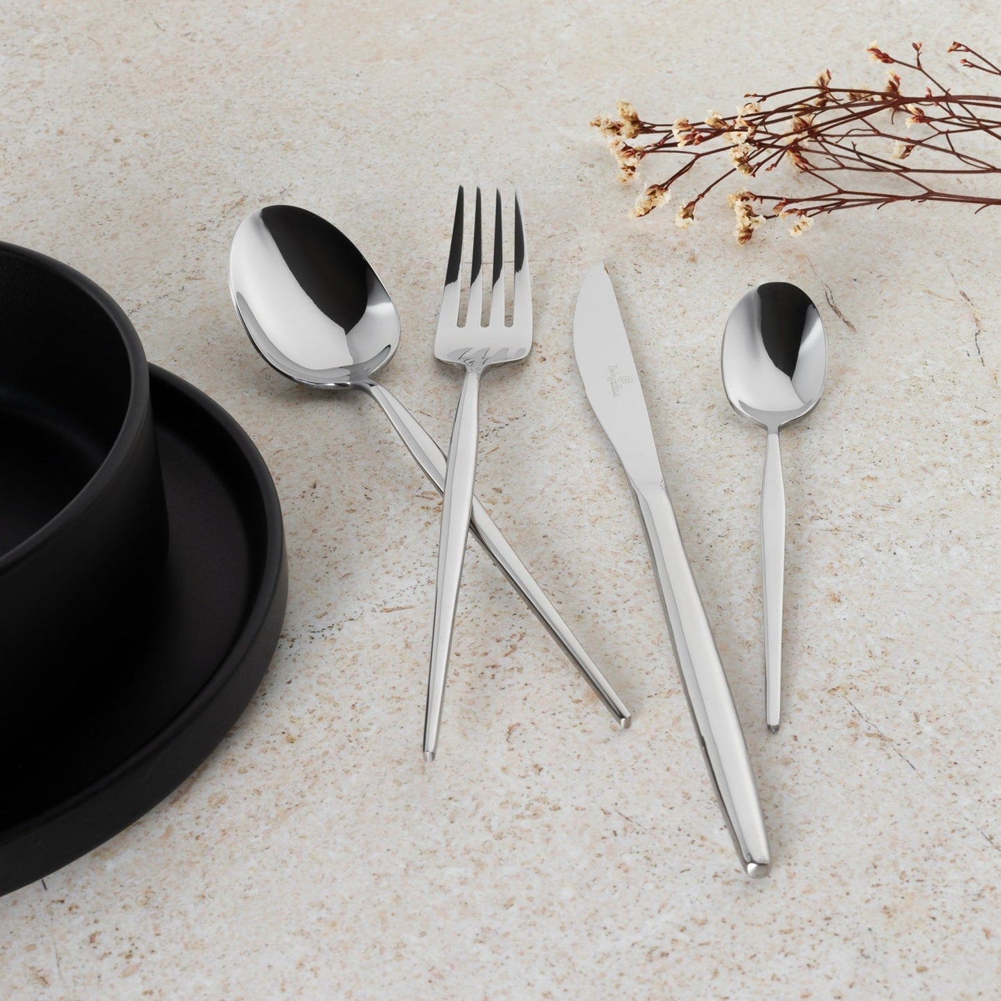 Berlinger Haus 24-Piece Stainless Steel Cutlery Set – Silver Mirror Polish