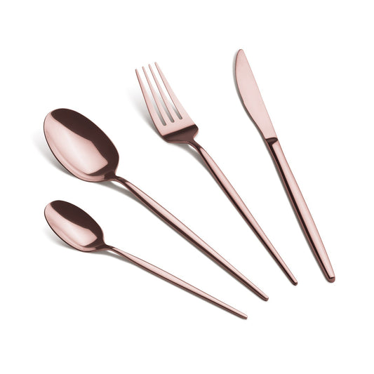 Berlinger Haus 24-Piece Stainless Steel Cutlery Set - Rose Gold
