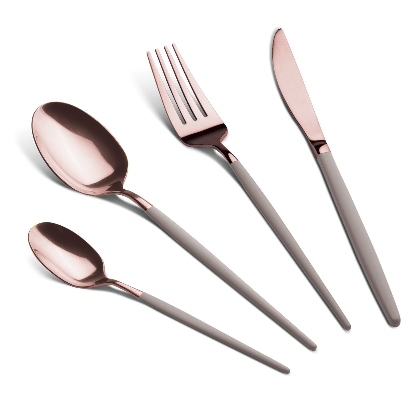 Berlinger Haus 24-Piece Stainless Steel Cutlery Set - Taupe