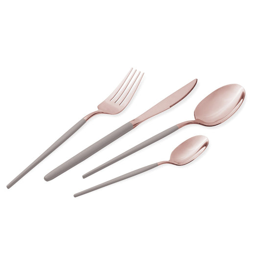 Berlinger Haus 24-Piece Stainless Steel Cutlery Set - Taupe