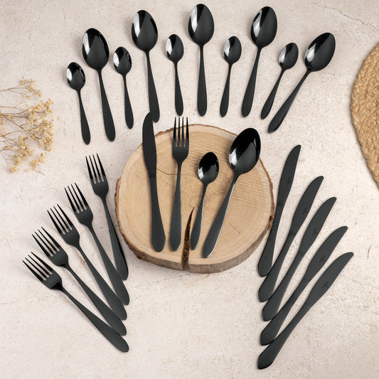 Berlinger Haus 24-Piece Cutlery Set – Black Mirror