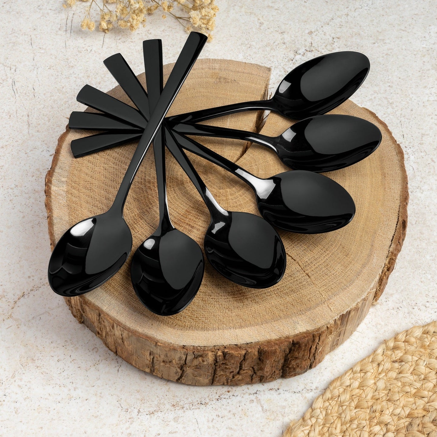 Berlinger Haus 24-Piece Stainless Steel Cutlery Set – Black Mirror