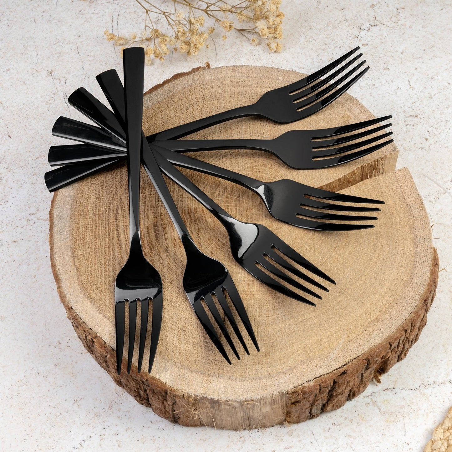 Berlinger Haus 24-Piece Stainless Steel Cutlery Set – Black Mirror