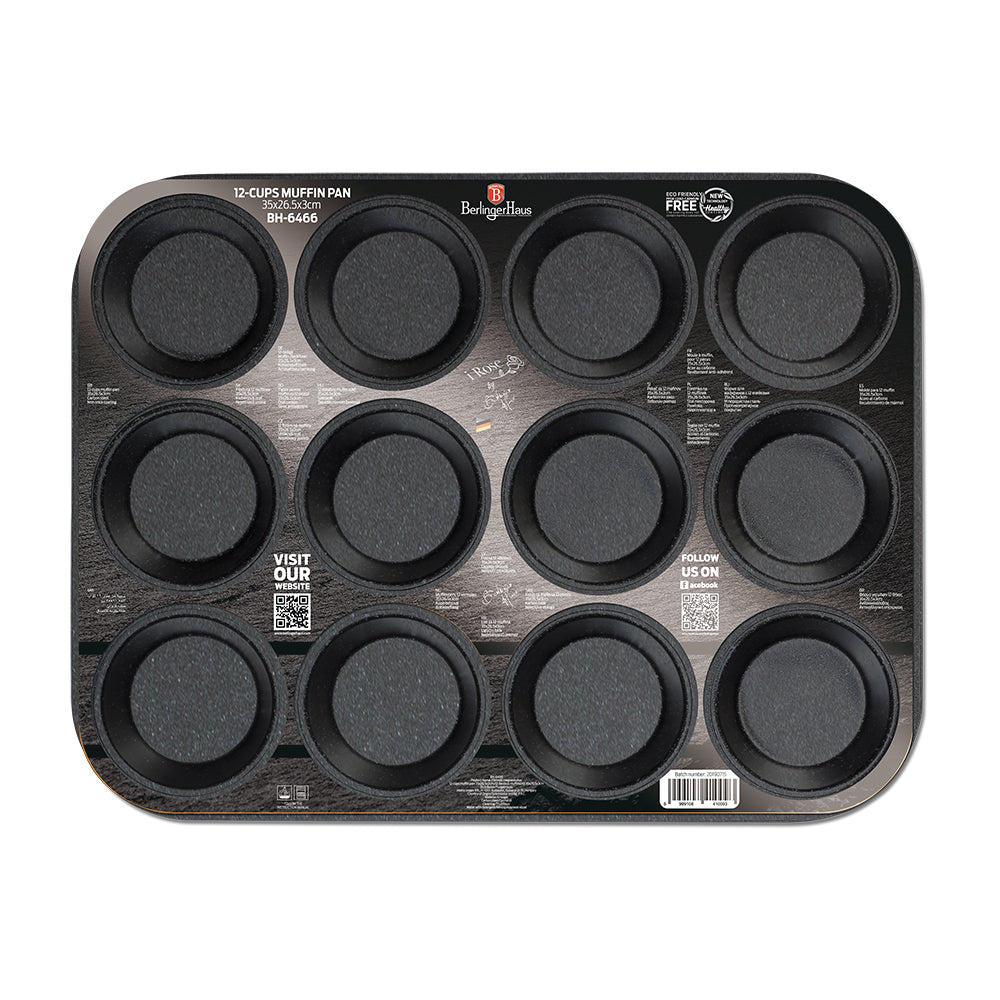 Berlinger Haus 12-Cup Titanium Coating Muffin Pan - i-Rose Edition
