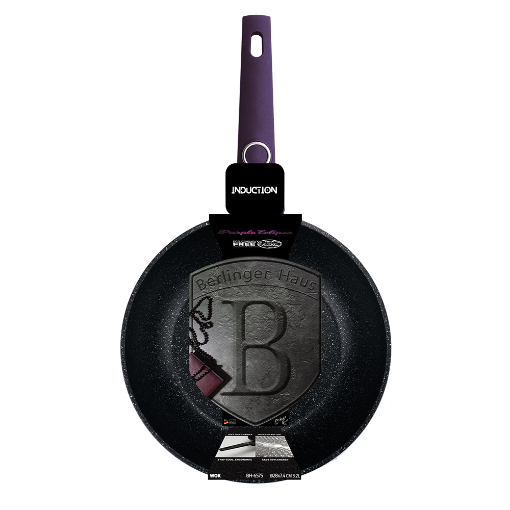 Berlinger Haus 28 cm Titan Coating Wok - Purple Eclipse Collection
