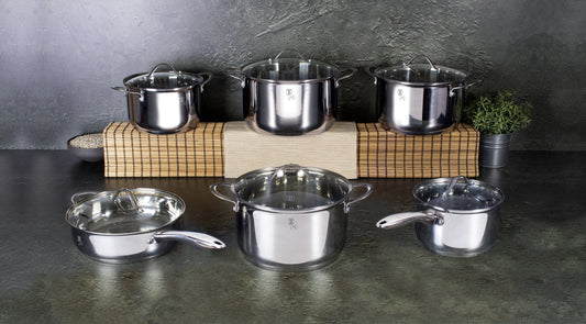 Berlinger Haus 12-Piece Stainless Steel Cookware set, Silver Jewellery Collection
