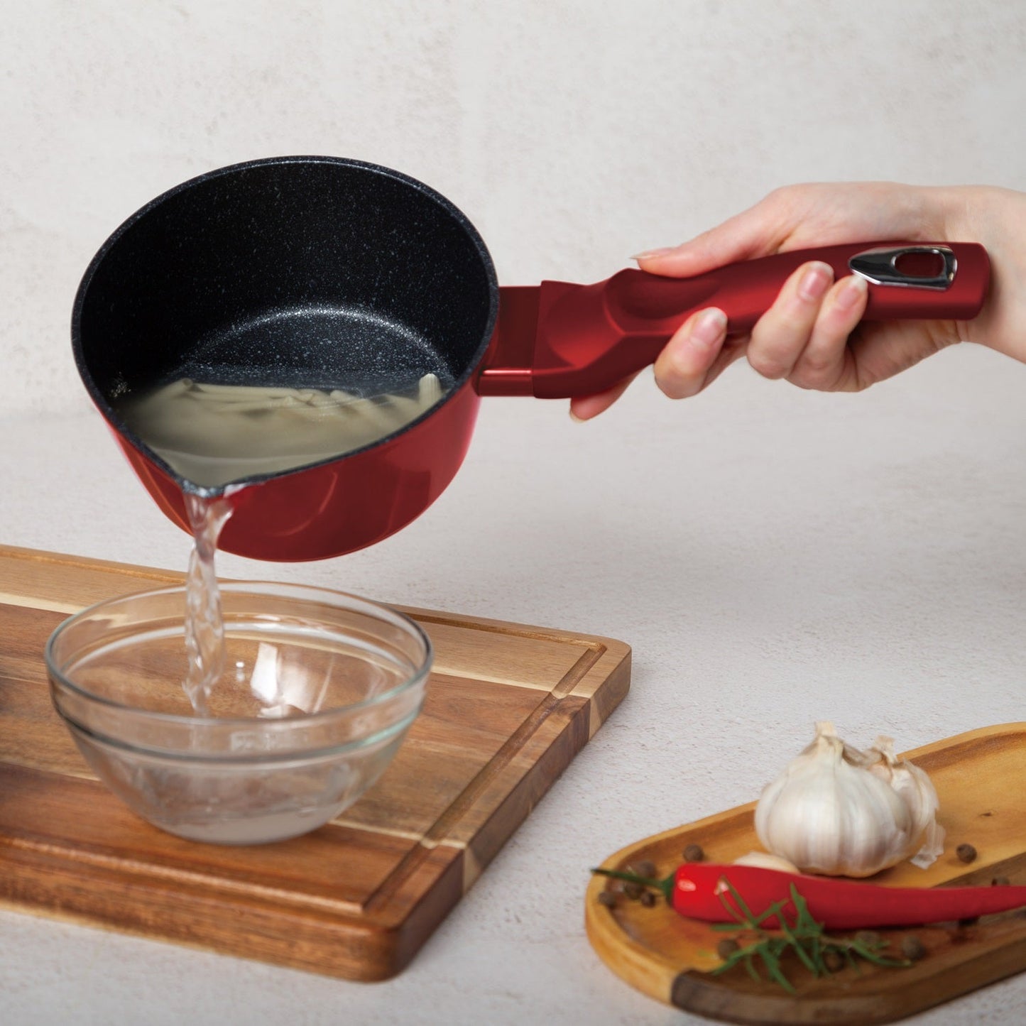 Berlinger Haus 15-Piece Marble Coating Cookware Set - Burgundy Metallic