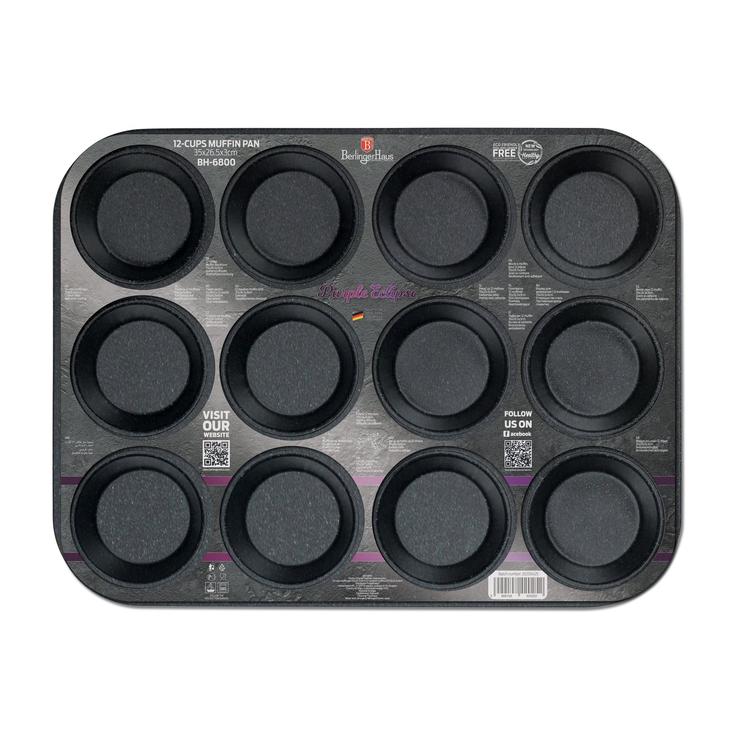 Berlinger Haus 12 Cup Muffin Pan - Purple