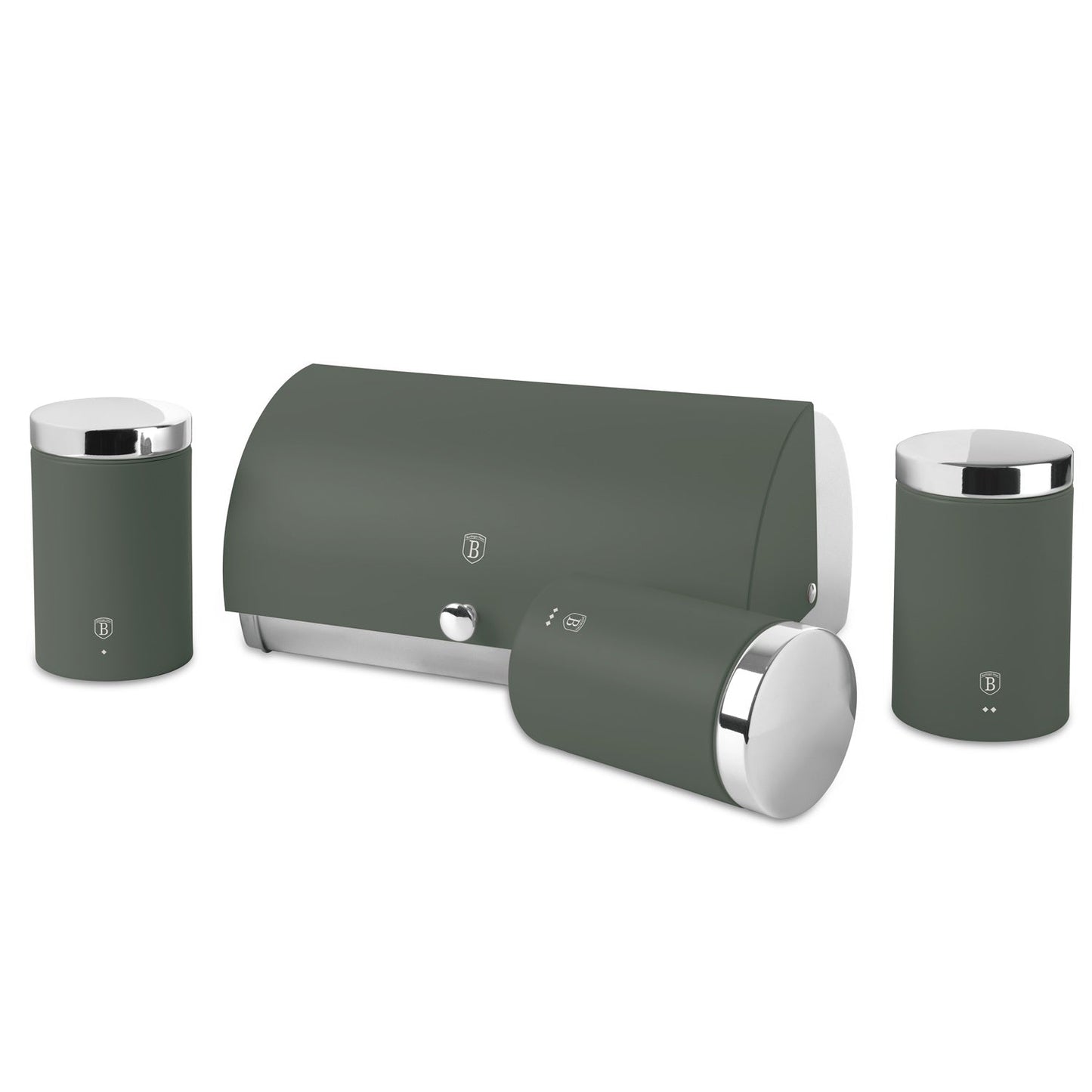 Berlinger Haus Bread Box with 3-Piece Canister Set – Matt Green