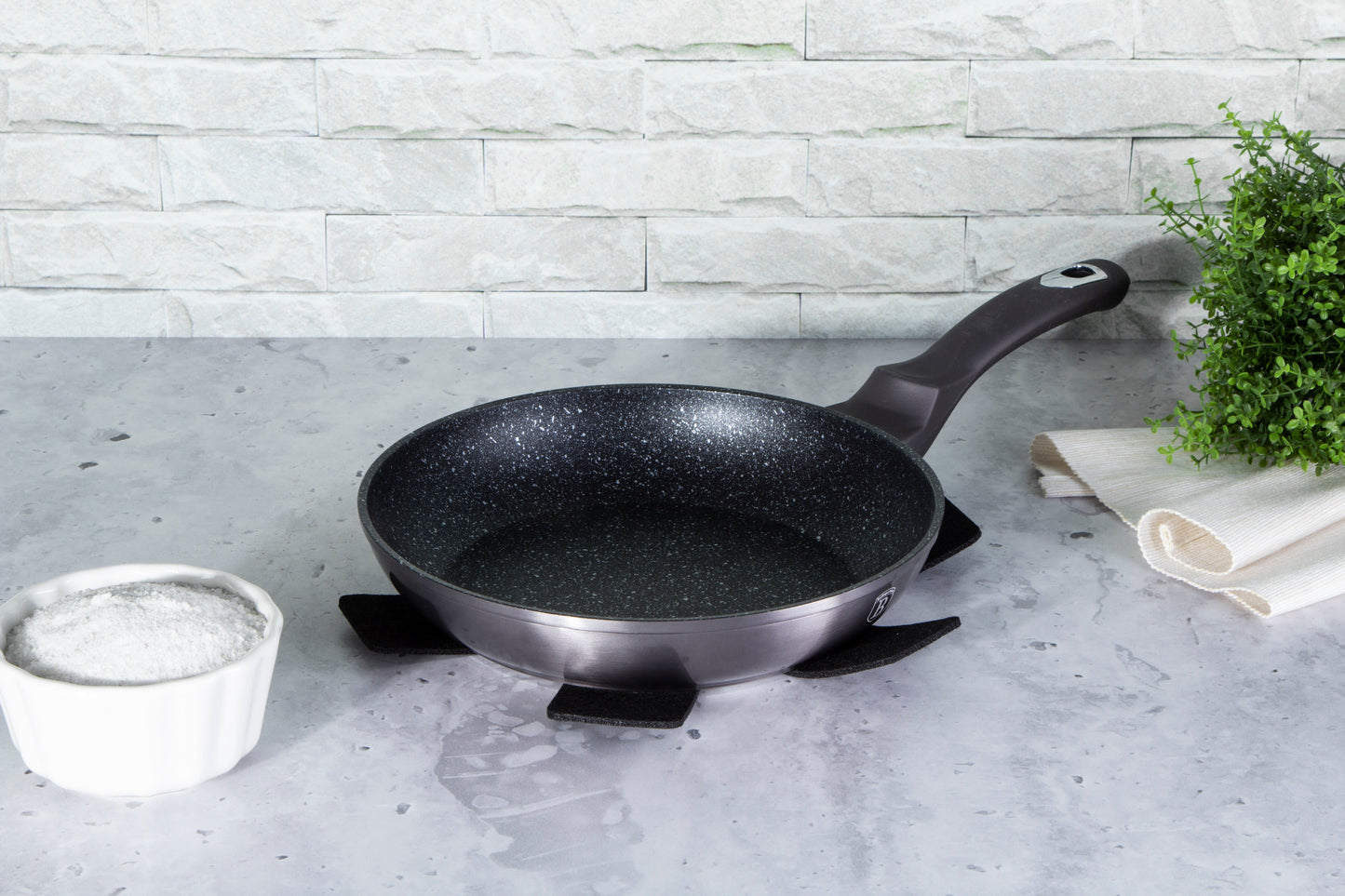 Berlinger Haus 24cm Marble Coating Non-Stick Frypan - Carbon Pro