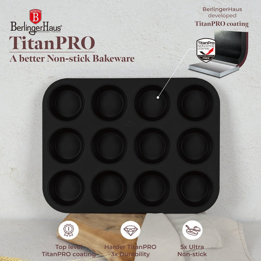 Berlinger Haus 12-Cup Titan Pro Non-Stick Coating Muffin Pan – Leonardo
