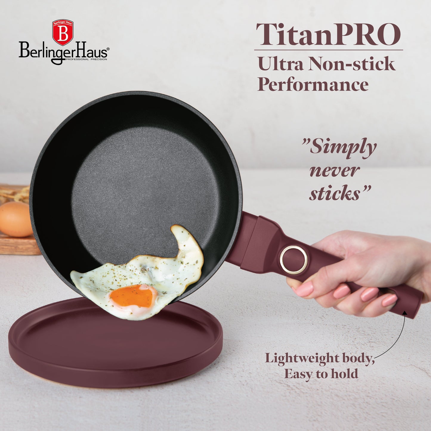 Berlinger Haus 24cm Non Stick Titan Pro Coating Fry Pan - Leonardo