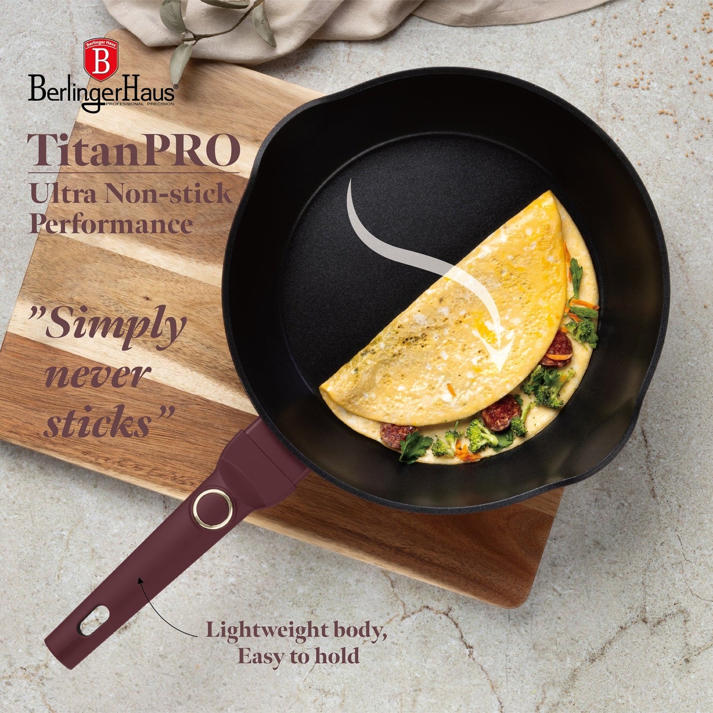 Berlinger Haus 28cm Titan Pro Non-Stick Coating Deep Frypan - Leonardo