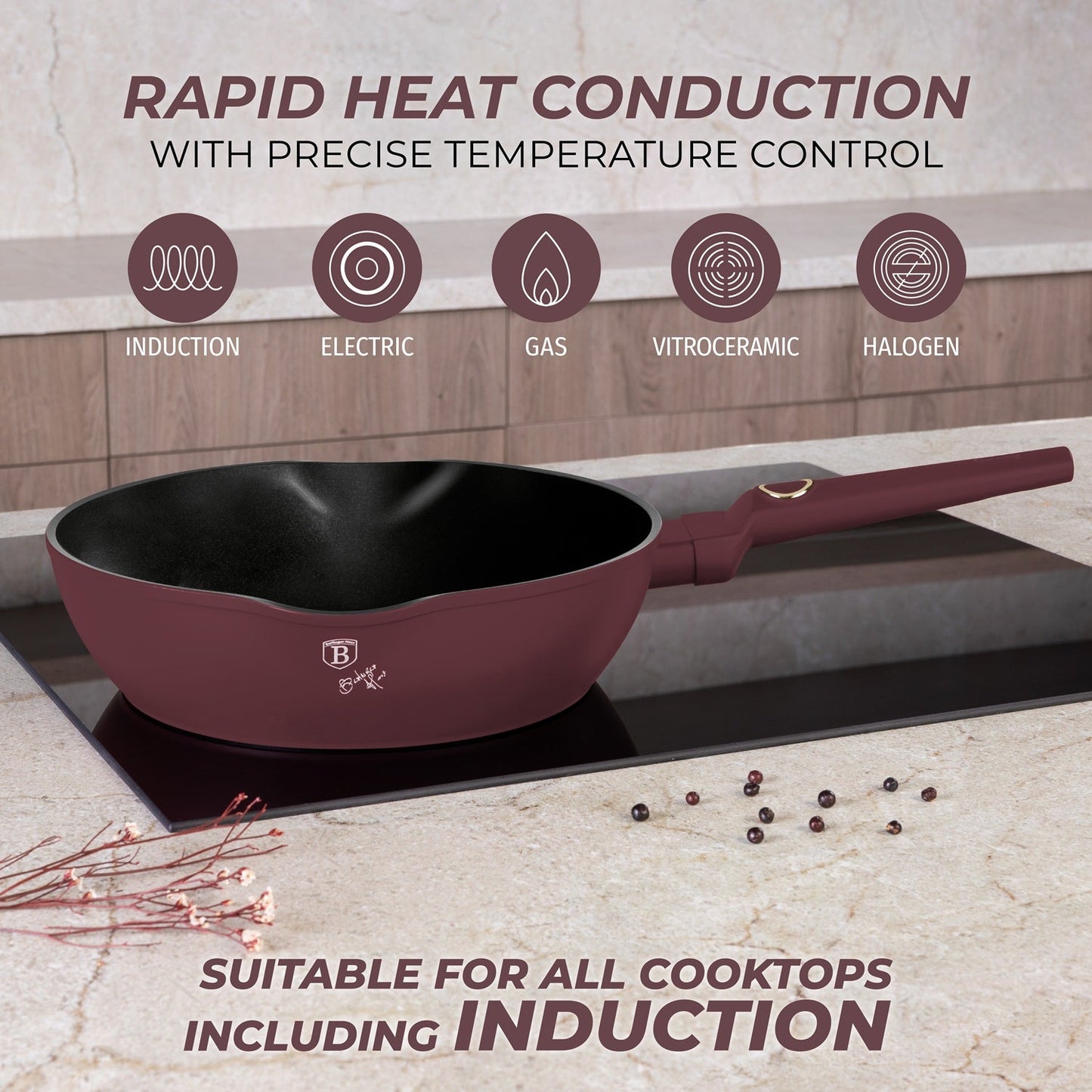 Berlinger Haus 28cm Titan Pro Non-Stick Coating Deep Frypan - Leonardo