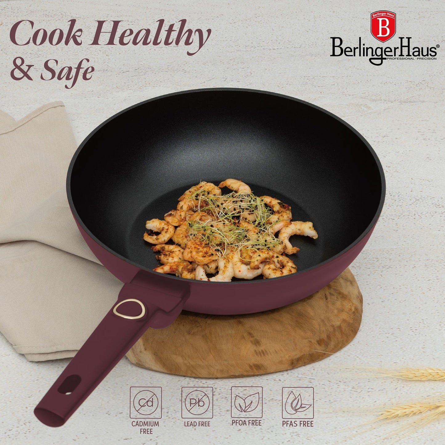 Berlinger Haus 28cm Titan Pro Non-Stick Coating Wok - Leonardo