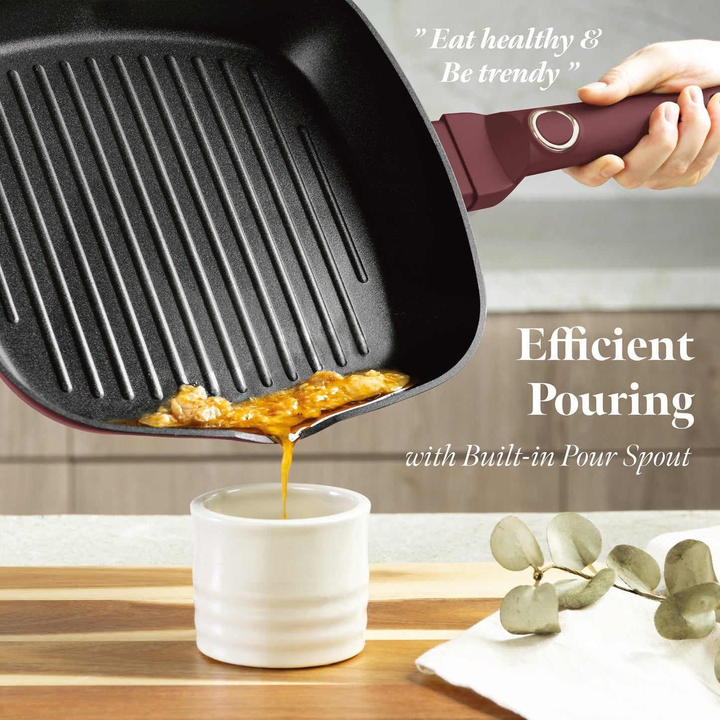 Berlinger Haus 28cm Titan Pro Non-Stick Coating Grill Pan - Leonardo
