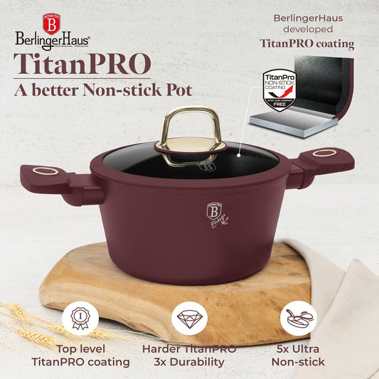 Berlinger Haus 20cm Titan Pro Non-Stick Coating Casserole - Leonardo