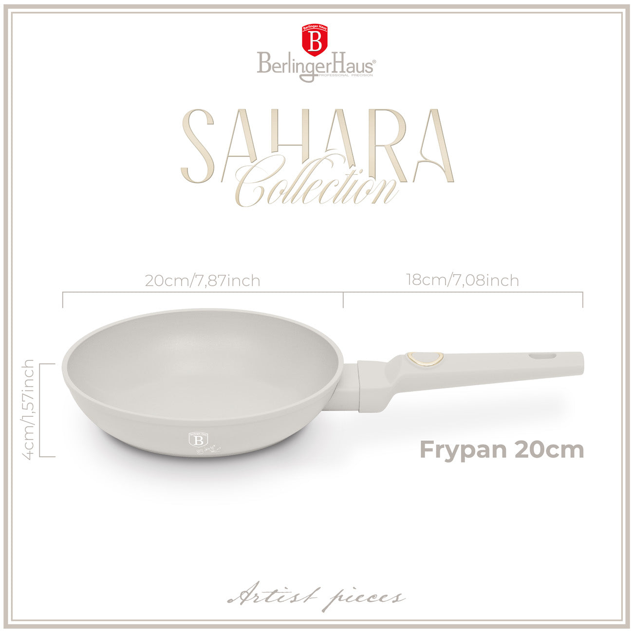 Berlinger Haus 20cm Titan Pro Non-Stick Coating Frypan – Sahara