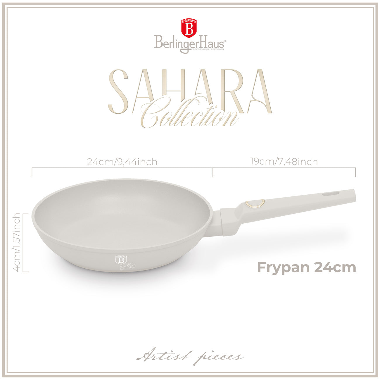 Berlinger Haus 24cm Titan Pro Non-Stick Coating FryPan - Sahara