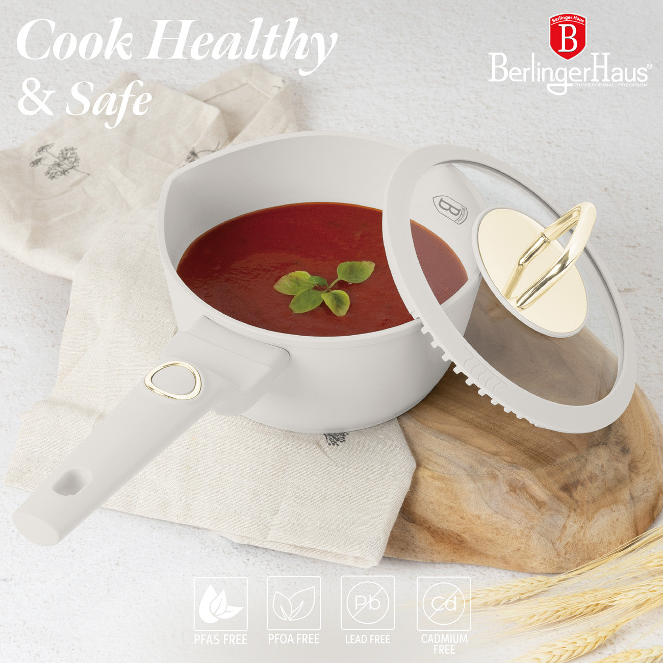 Berlinger Haus 16cm Titan Pro Non-Stick Coating Sauce Pan – Sahara