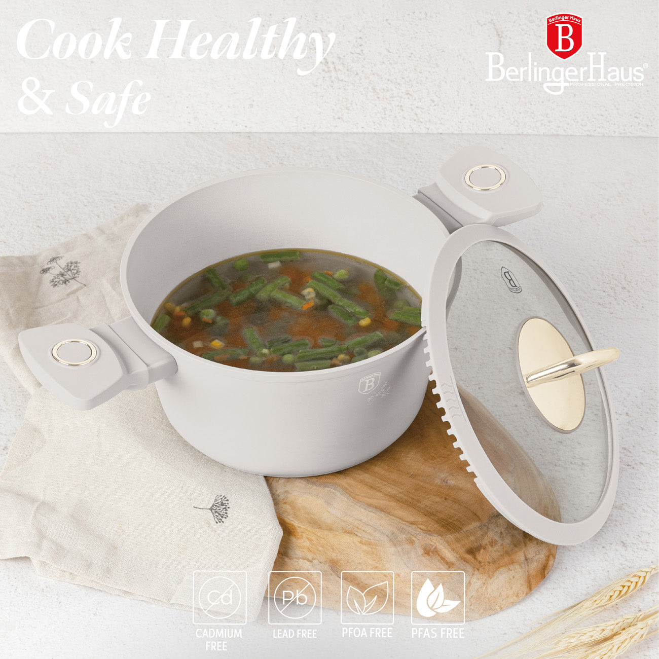 Berlinger Haus 20cm Titan Pro Non-Stick Coating Casserole - Sahara