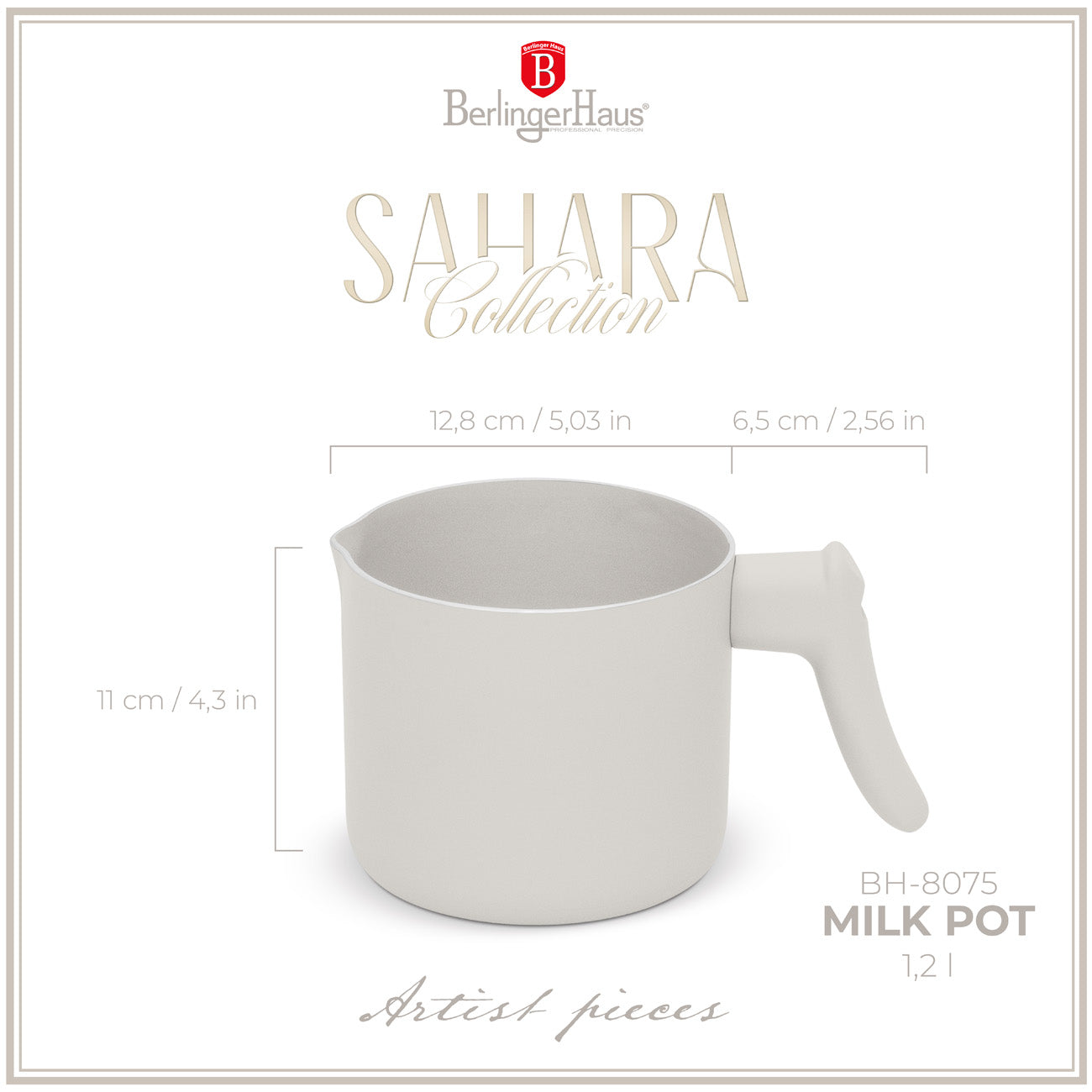 Berlinger Haus 12cm Titan Pro Non-Stick Coating Milk Pot – Sahara