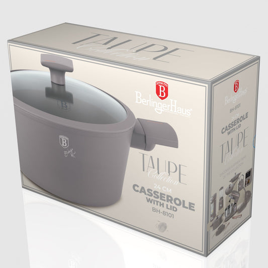 Berlinger Haus 20cm Non Stick Titan Pro Coating Casserole - Taupe