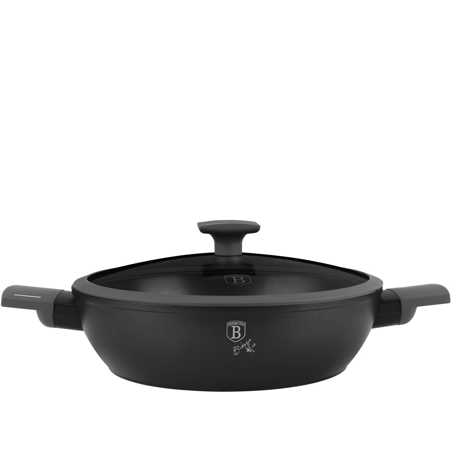 Berlinger Haus 28cm Titan Pro Non-Stick Coating Shallow Pot - Anthracite