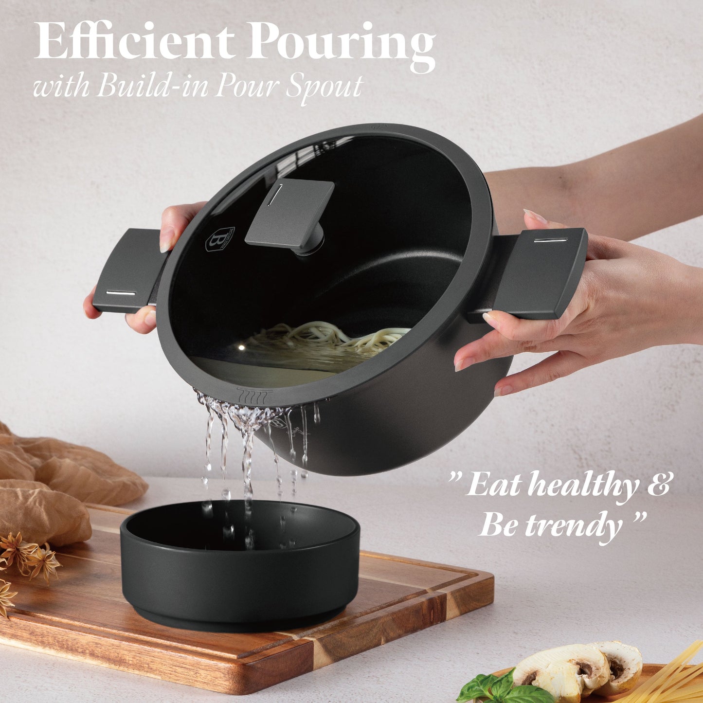 Berlinger Haus 10-Piece Non-Stick Titan Pro Coating Cookware Set - Anthracite