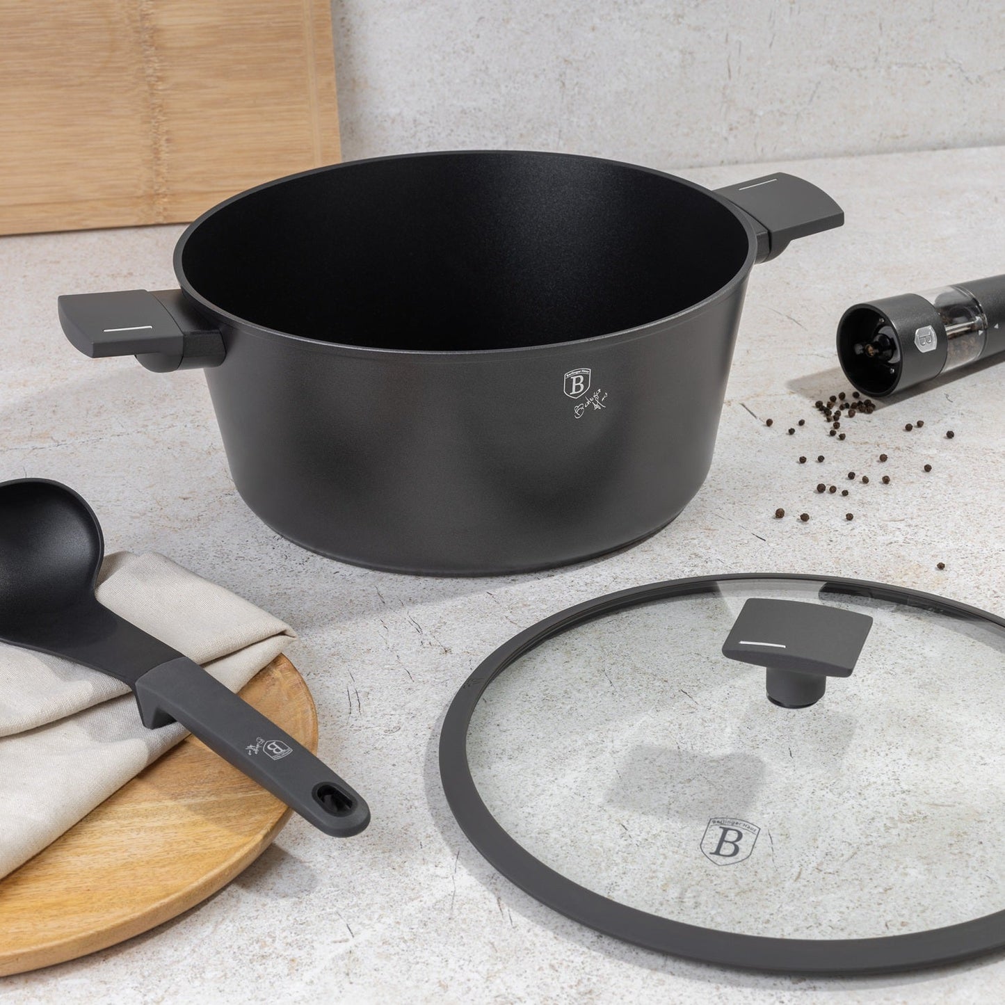 Berlinger Haus 30cm Titan Pro Non-Stick Coating Casserole – Anthracite