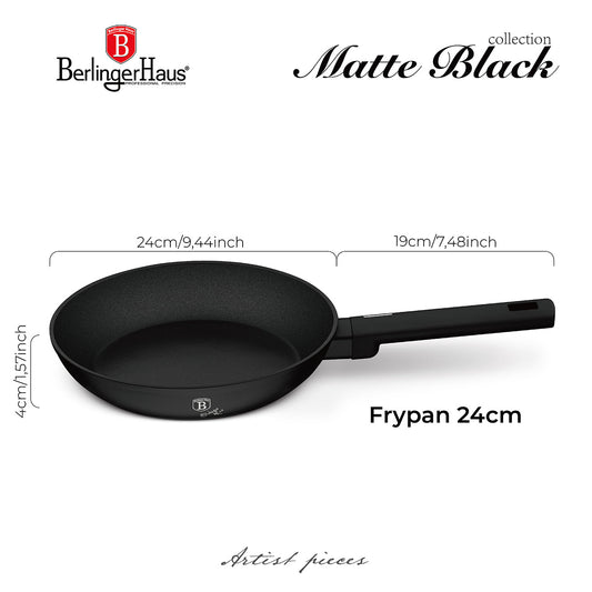 Berlinger Haus 24cm Titan Pro Non-Stick Coating Frypan – Matte Black