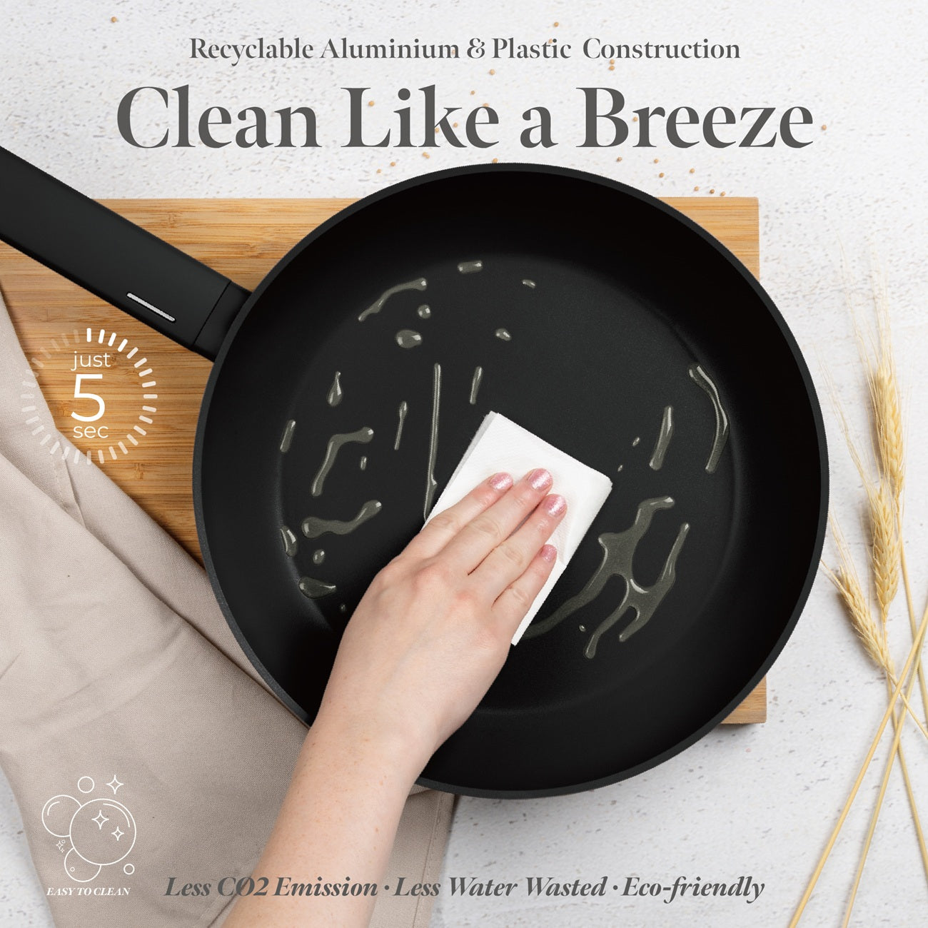 Berlinger Haus 28cm Titan Pro Non-Stick Frypan – Matte Black