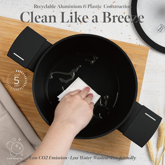 Berlinger Haus 20cm Titan Pro Non-Stick Casserole – Matte Black